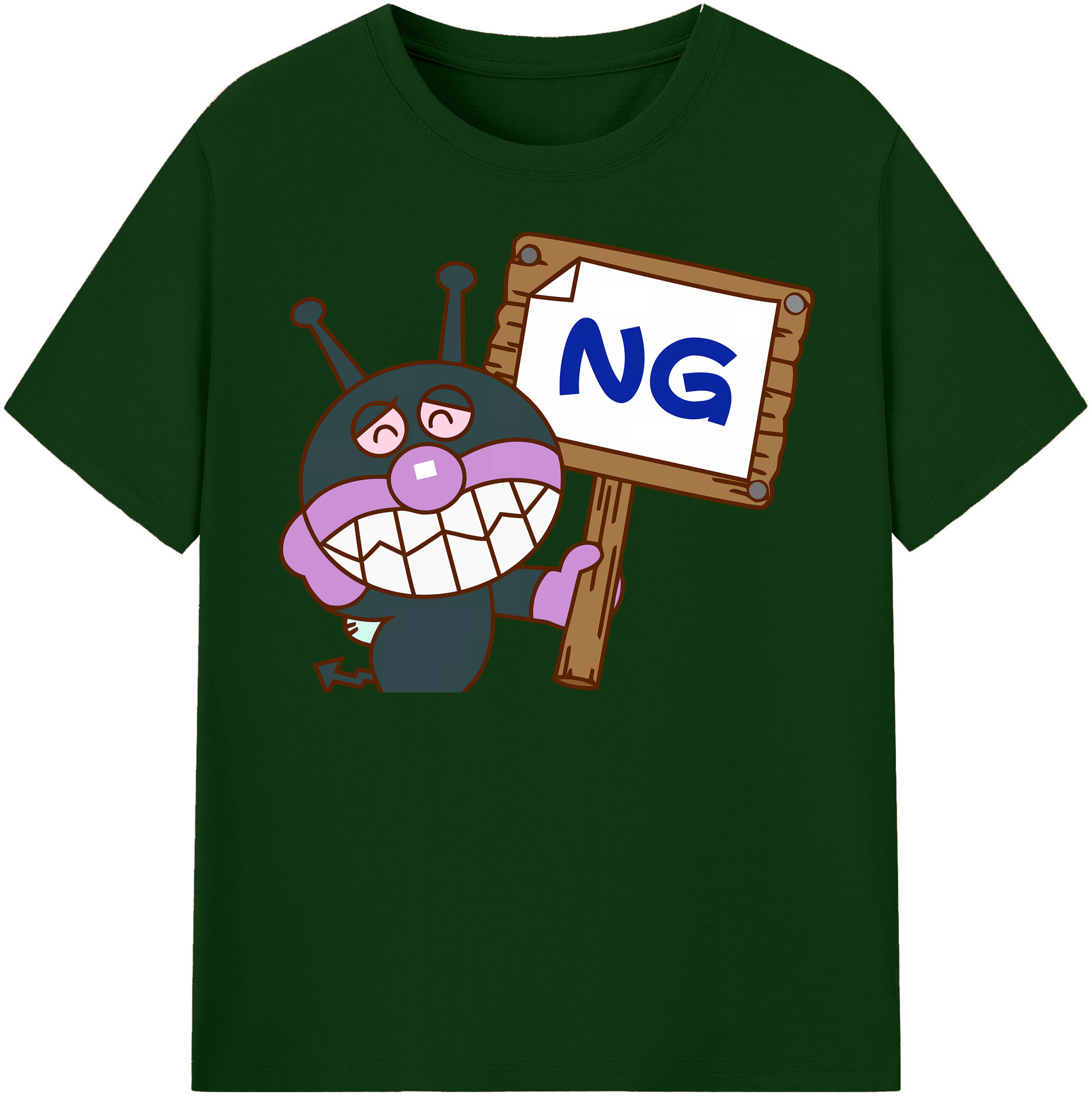 （画像用） アンパンマン Anpanman 綿100％半袖Tシャツ（フロントプリント）